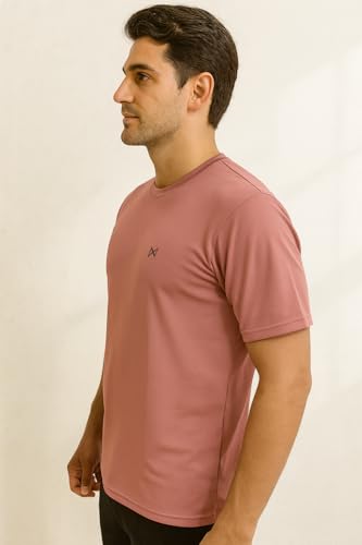 Image of Force NXT Anti Viral Anti Odour Cool Men Round Neck T-Shirt | Sportswear Breathable Solid Men T-Shirt for Gym, Running, Workout, and Casual Wear | Pack of 5