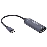 Haute vitesse Full HD : cette carte d'acquisition vidéo prend en charge l'entrée jusqu'à 4K à 60 Hz et la sortie jusqu'à une résolution de 1920 x 1080 à 60 Hz. La carte d'acquisition USB-C 3.0 prend en charge l'enregistrement et la diffusion en direct en haute définition 1080p à 60 images/s.Remarque : veuillez utiliser un câble d'interface multimédia 4K HD compatible avec une résolution de 3840 x 2160 et une fréquence d'entrée de 60 Hz.