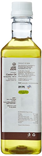 Image of Phalada Pure & Sure Organic Sunflower Oil | Sunflower Oil for Cooking | High in Antioxidants, Delicious & Healthy Sunflower Cooking Oil (1 Litre), Yellow & Pure & Sure Castor Oil, 500ml