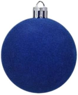 ナヴィダードフェスティバルパーティーの家の装飾用の植毛クリスマスボール(Blue)