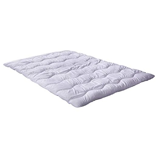 REDBEST Duo-Steppbett, Bettdecke Atlanta weiß Größe 135x200 cm - Feuchtigkeitstransport, Liegekomfort, hygienisch waschbar, Zwei zusammengenähte Decken