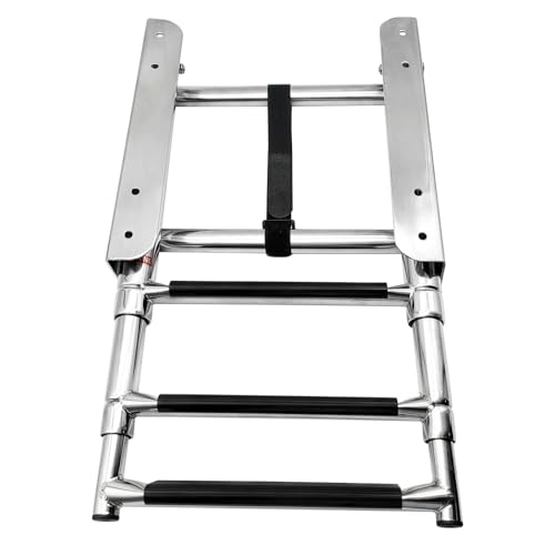 Escalera telescópica de acero inoxidable 3 peldaños para piscina miniatura 1