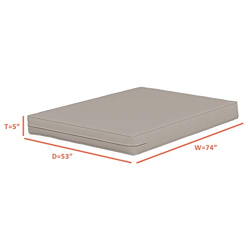 Covers & All Mattress Protector Cover 100% Waterproof - Doubled Zippered Full Bed Mattress Protector for Patio Bench, Sofa/Cushion (5\" x 53\" x 74\", Rite Beige)