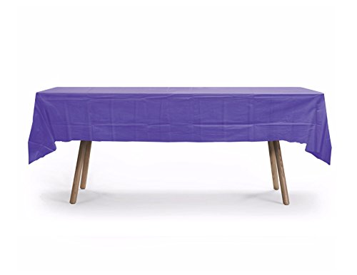 Gift Expressions 6 CT Premuim 54x108 inch Rectangle Plastic Tablecloth Waterproof Disposable Party Event Decoration Heavy Duty Table Cover(Purple)