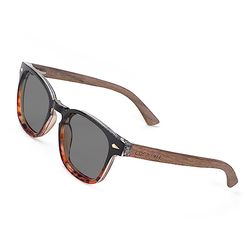 Image of HD Polarized Wood Sunglasses for Men and Women UV400 Protection Sports Classic Retro