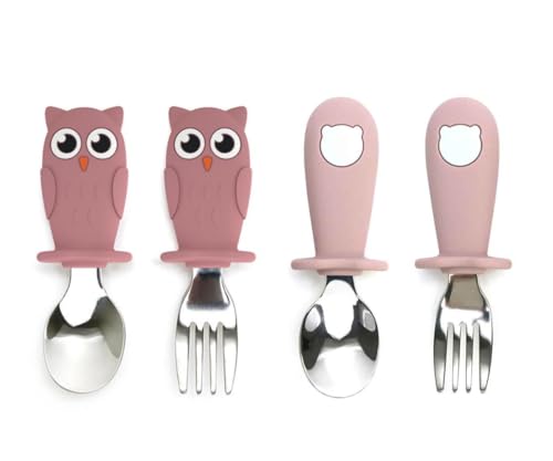 Babychoubi Babybesteck-Set Rose, 4-teilig