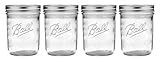 North Mountain Supply Ball 16 oz Wide Mouth Mason Jars with Lids and Bands - 4 Pack - Packed in ImpactGaurd Box - BPA-Free, Made in the USA – for Canning, Freezing, Storing, and More