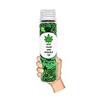 Sugar Hemp Leaf Sprinkles - Edible Party Decorations - Tasty Cake Decor & Ice Cream Topping - Perfect for 420 Party Cupcakes