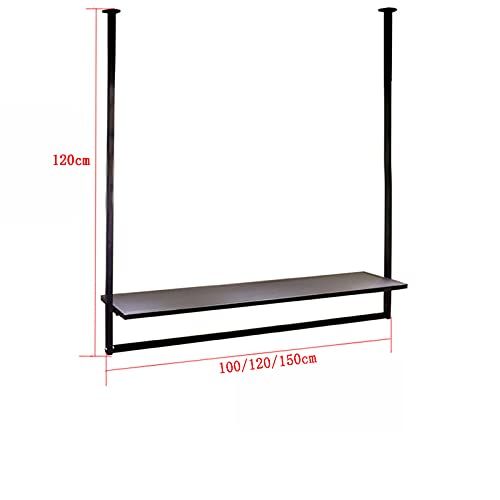 Soluciones de barandillas de 120 cm para percheros de pared en boutiques 4