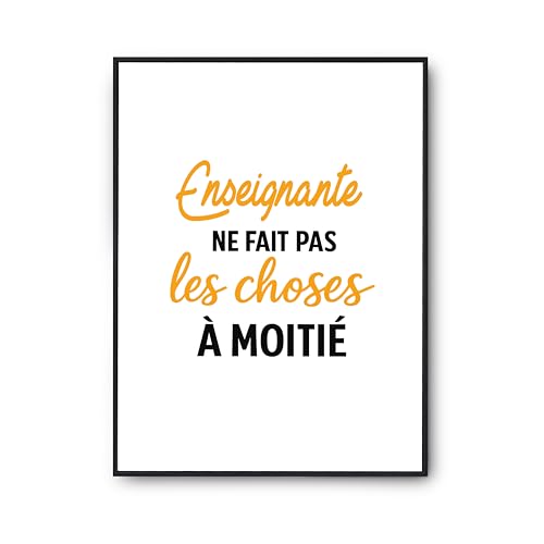 Affiche Enseignante citation rigolote : le cadeau touchant pour célébrer une professeure