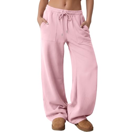Womens Lounge Pants Barrel Low Rise Wide Leg Jogger Sweatpants Track - image 1