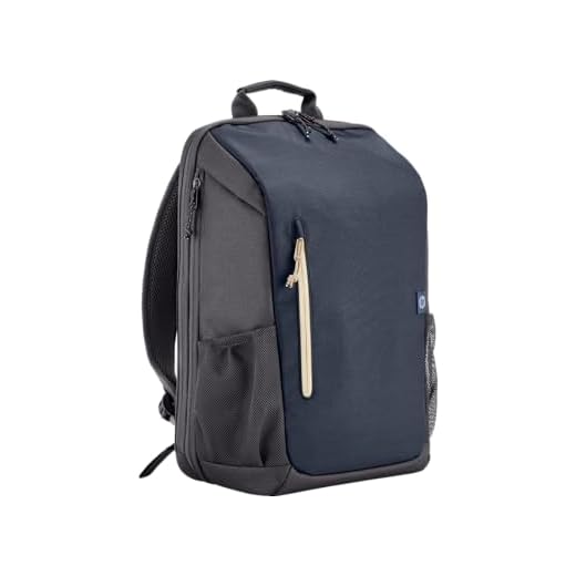 Mochila HP Travel - para Notebook de até 15,6 Polegadas, Multi-compartimentos, Expansível até 21L, com Alças Acolchoadas, Exterior Feito de Materiais Reciclados, Azul (6B8U7AA)