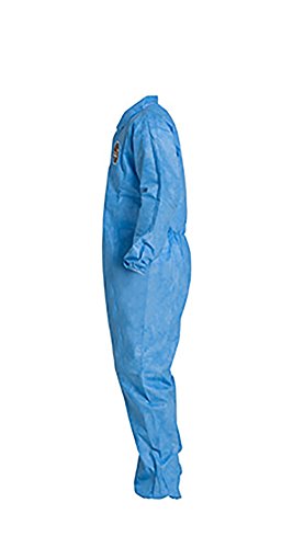 DuPont - PB125SBUMD002500 ProShield 10 Disposable Protective Coverall with Serged Seams, Elastic Cuff and Ankles, Blue, Medium, 25-Pack - Thumbnail 3