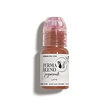 Perma Blend Permanent Makeup for Lips, Used for All Permanent Makeup Procedures, Professional Cosmetic Pigment - Latte, 0.5 oz