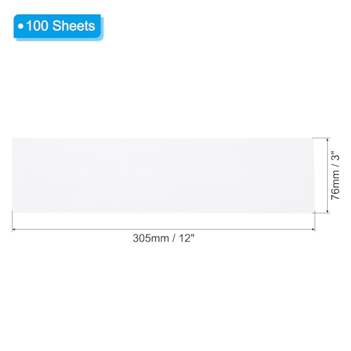 PATIKIL 100 Sheets White Sentence Strips, 3" x 12" Thick Cardstock 110gsm Blank Paper Sentence Strips for Teachers Classrooms Offices Homes, White by PATIKIL - Image 2