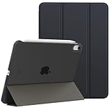 MoKo Funda para iPad Air 11 Pulgadas (M3 2025/M2 2024), iPad Air 5/4 Generación 2022/2020 10,9", Funda Inteligente Ultrafina de PC Rígido Translúcido con Soporte Touch ID, Gris Sombrío