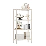 Picture of M MZG 1000 lbs 4-Shelf Standing Storage Shelves Heavy Duty Metal Shelving Unit Adjustable Wire Rack for Office Garage Kitchen, Light Tan 11.8 D x 23.6" W x 47.5" H