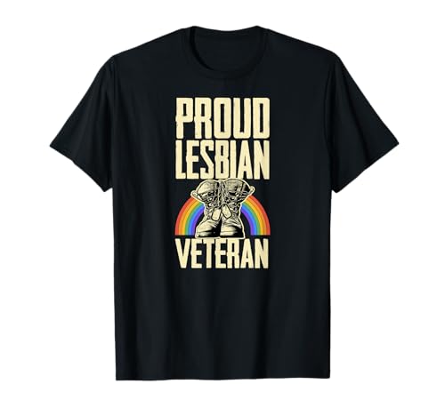 Fier Lesbian Veteran Pride Month Veterans Day Soldat T-Shirt