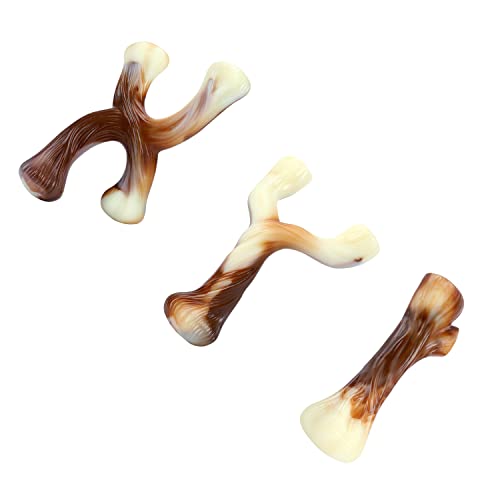 Tikaton Holiday 3-Pack Durable Dog Chew Toys for Aggressive Chewers, Beef Flavor, Medium…