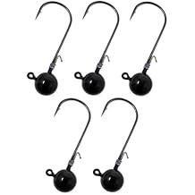 Reaction Tackle Tungsten Ball Jig Heads 97% Tungsten Fishing Jigs for Bass, Walleye & More 5-Pack