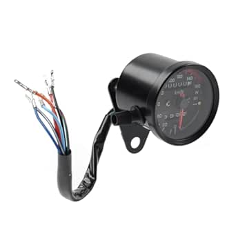 Newsmarts 1 Pc Mini Speedometer Odometer Gauge Backlight Tachometer 12V ...
