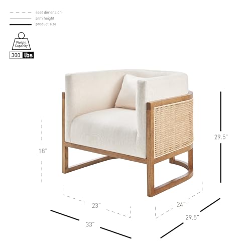 Sillón Barrel Curvo Lino Natural miniatura 3