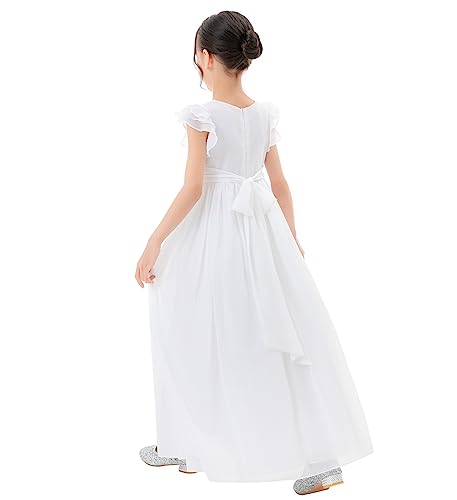 ekidsbridal Ruffle Chiffon Flower Girl Dresses for Special Occasions Junior Pageants 822