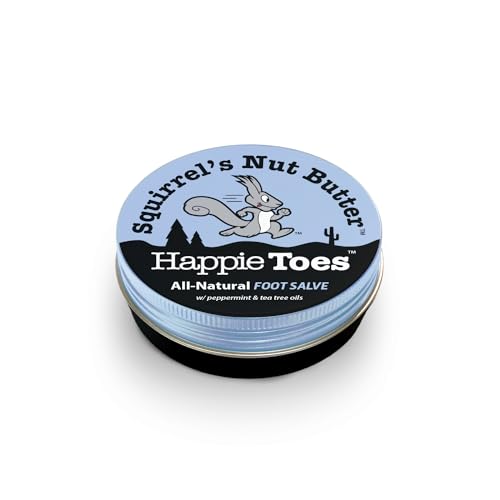 Squirrel's Nut Butter Happie Toes 2.0 oz Tin, Foot Care & Blister Prevention