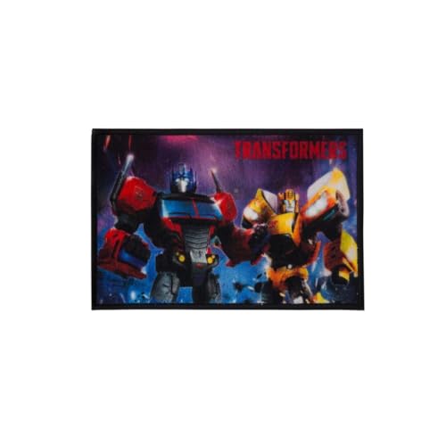 Image of Athom Living Premium Anti Slip Printed Kids Bathmat, Durable Nylon Fabric, Soft Texture, Easy to Clean, Stylish Home Decor Mat for Doorway & Kids Room, 37x57 cm, Multicolor (Transformer Characters)