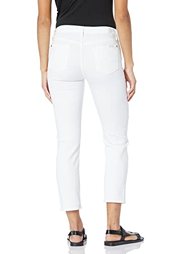 7 For All Mankind Women's Kimmie Crop Jean In Clean White, Clean White, 26 #TOP1