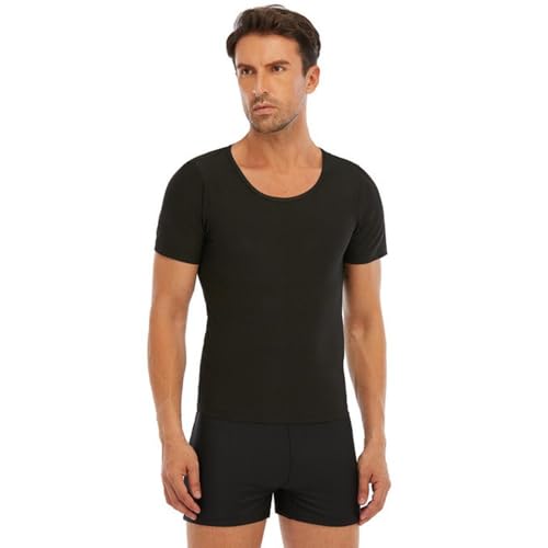 Camisa Térmica masculina sauna de compressão de manga curta modeladora corporal para treino