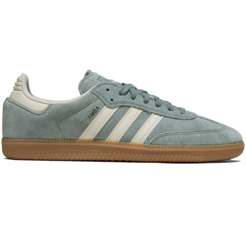 adidas SILGRN/WONWHI/Goldmt Men's Samba ADV Silver greenWonder White/Gold met. 10 US, Wide