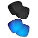 RockShell Polarized Lenses Replacement for Oakley Obsessed OO9192-58mm Sunglasses - Jet Black + Ice Blue