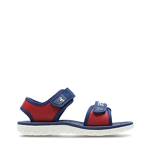 Image of Clarks Boys Marvel Detailed Sandals Surfing Web - Red Synthetic - UK Size 4G - EU Size 20 - US Size 4.5W