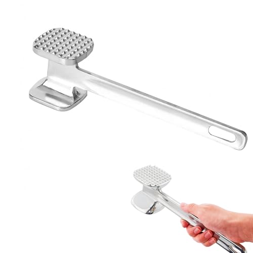 Heavy-Duty Meat Tenderizer Mallet, Compact Dual-Sided Hammer Tool for Beef, Chicken, Veal, and Sunday Roasts - Versatile Kitchen Essential
