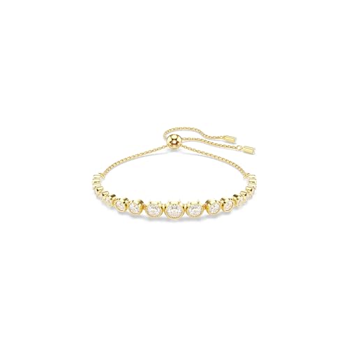 Swarovski Imber Tennis bracelet, Mixed round cuts, clear, Gold-tone finish by Swarovski - Used condition - US$61.25