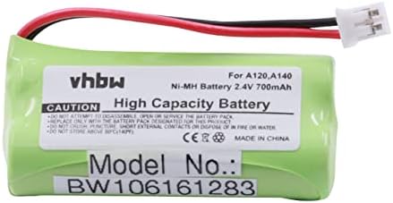 2 x Ni-MH BATTERY SET 700mAh (2.4V) for SIEMENS Gigaset A120, A140 etc. & UNIVERSUM CL15, SL15 replaces V30145-K1310-X383, S30852-D1640-X1 etc.