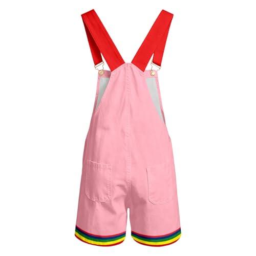 Peto para hombre corto de estilo boho multicolor con bolsillos cargo 5