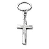 VEOWOO Cross Keychain – Christian Keychains Bag Charms for Women with Gold or Silver Finish, Cool Key Chains Gifts for Parents, Friends,Teenages
