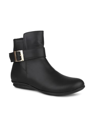 Inc.5 Women Black Mid-Top Regular Flat Boots (B0CVL5S5R1) Amazon Price History, Amazon Price Tracker