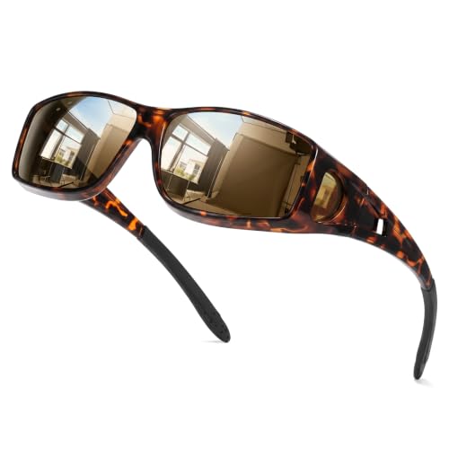 Image of IGnaef Polarized Fit Over Sunglasses for Men UV Protection, Wrap Around Shades for Fishing Driving