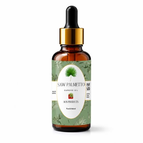 Image of AOS Products Saw Palmetto Oil 30ml | 100% Pure & Natural | Undiluted Carrier Oil | Cold Pressed | Multipurpose Oil for Hair, Skin & Massage | Premium Quality