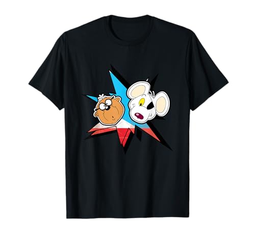 Danger Mouse & Penfold Heads Retro T-Shirt
