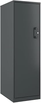 Hirsh Industries Space Solutions Metal 4 Shelf Personal Storage Locker Cabinet, Charcoal, Fully Assembled