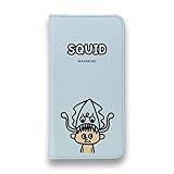 AnglersLife arrows U 801FJ との互換性あり スマホカバー アローズ ケースの代替品 ベルトなし マグネットなし スタンド カード収納 手帳型 スマホケース arrows用 ワカボンド WAKAMAKAシリーズ アオリイカチュ