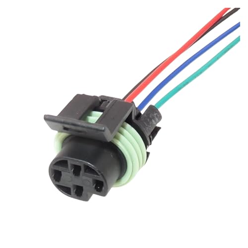 automotive wire connectors 1/5/10 Pcs 4 Pin 12065298 Automotive Electric Wire Cable Plastic Housing Connector Car maintenance(Female with wire,5pcs)