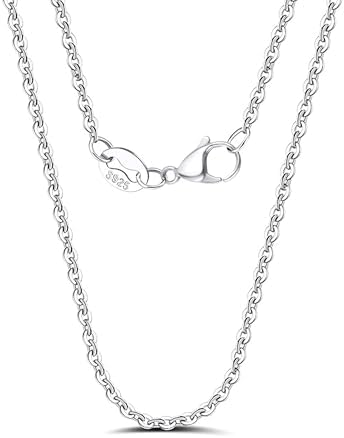 Mieoyue 925 Silber Damen Halskette ohne Anhänger, Silberkette 40 45 50 55 60cm Silberschmuck