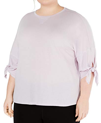 Calvin Klein Performance Womens Plus Hi-Low Drop Shoulder T-Shirt Purple US 3X