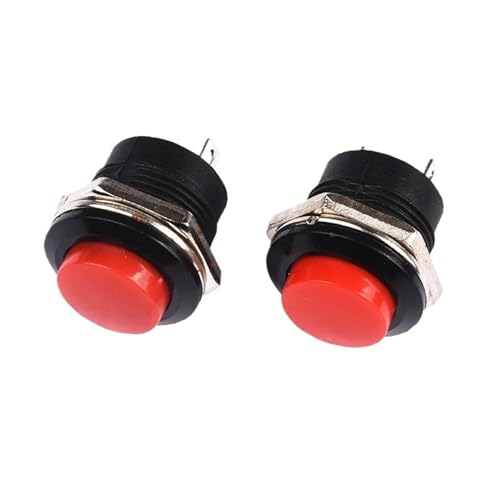 Bouton-poussoir momentané 16mm 6A avec retour automatique pour tableau de bord