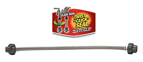 Fluidmaster B1F20Cs Click Seal Faucet Connector, Braided Stainless Steel - 3/8-Inch Compression Thread X 1/2-Inch F.i.p. Thread, 20-Inch Length #TOP2